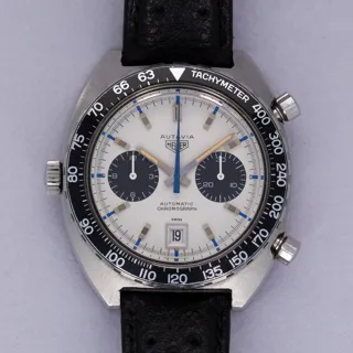 Heuer Autavia Jo Siffert 1163T 42mm Stainless steel Black and Silver