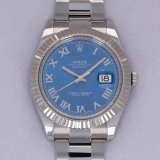 Rolex Datejust II 116334 41mm Stainless steel Blue