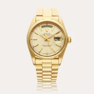 Rolex Day-Date 36 18038 36mm Yellow gold Silver