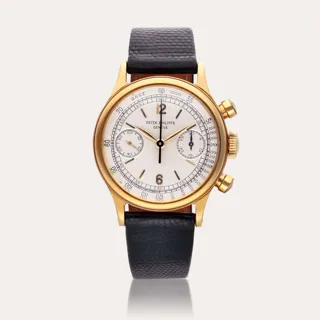 Patek Philippe Chronograph 1463 34.5mm 18k yellow gold Silver