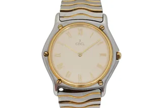 Ebel Wave 34mm Yellow gold and Stainless steel Cream