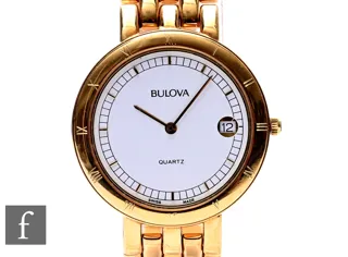 Bulova 18k yellow gold White