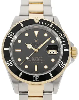 Rolex Submariner 16613 Yellow gold and Stainless steel Black