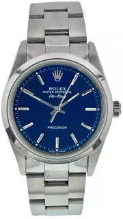 Rolex Air King 14000 Stainless steel Blue