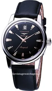 Longines Conquest Heritage L1.611.4.52.2 35mm Stainless steel Black