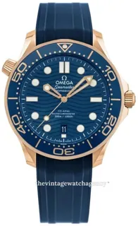 Omega Seamaster Diver 300M 210.62.42.20.03.001 Sedna gold Blue