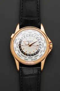 Patek Philippe World Time 5130 39.5mm 18k rose gold Silver