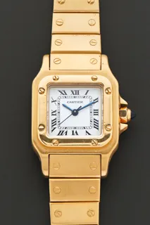 Cartier Santos 23.5mm 18k yellow gold White