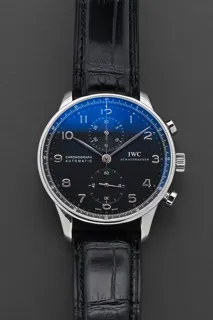 IWC Portugieser Chronograph IW3711439 39mm Stainless steel Black