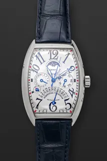 Franck Muller Casablanca 7851 QPE 48mm 18k white gold Silver