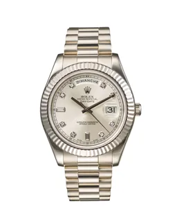 Rolex Day-Date II 218239 White gold Silver