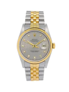 Rolex Datejust 16233/16200 35mm Stainless steel and gold Silver