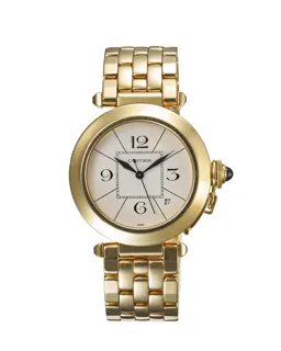 Cartier Pasha 820905 38mm 18k Gold Silver