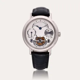 Breguet 3757 40mm Platinum Silver and Semi-skeletonized