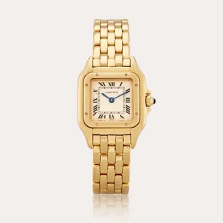 Cartier 12802 30mm 18k yellow gold Silver