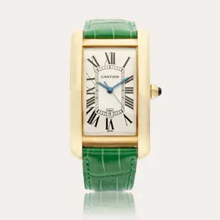 Cartier Tank Française 1740 26.5mm 18k yellow gold Silver