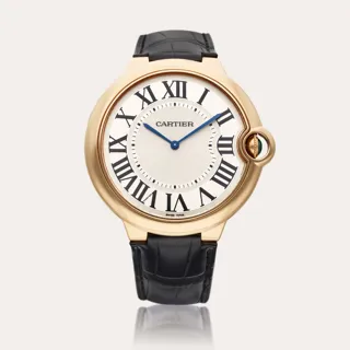 Cartier Ballon Bleu 3376 46mm 18k rose gold Silver