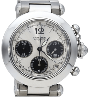 Cartier Pasha Chronograph 36mm Stainless steel Silver