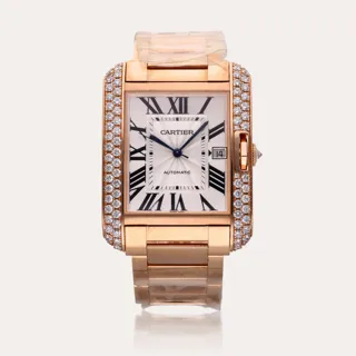 Cartier Tank Anglaise 3504 18k rose gold Silver