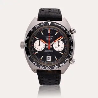 Heuer Autavia 1163V 40.5mm Stainless steel Black