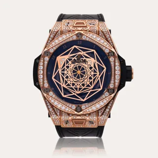 Hublot Big Bang Sang Bleu 465.OS.1118.VR.1704.MXM18 39mm Yellow gold Black