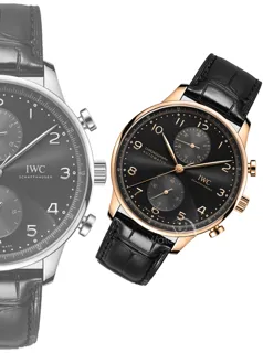 IWC Portuguese IW371625 41mm Yellow gold Black