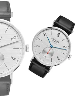 NOMOS Tangente 141 Stainless steel rhodium plated, brushed