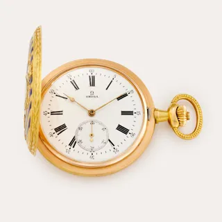 Omega 51.5mm 18k yellow gold White