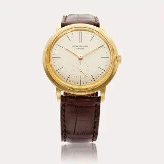 Patek Philippe Calatrava 3454 35mm 18k yellow gold Silver