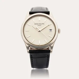 Patek Philippe Calatrava 5296 38mm 18k white gold Silver