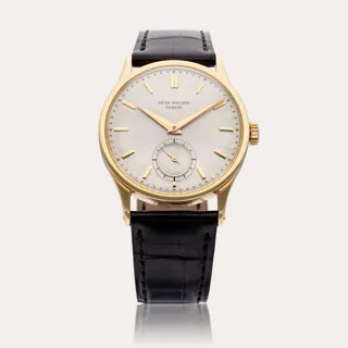 Patek Philippe Calatrava 570 35mm 18k yellow gold Silver