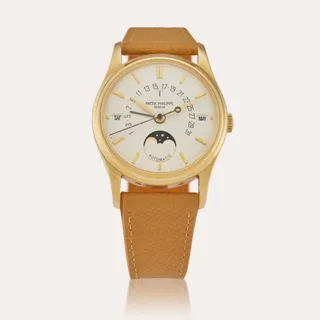 Patek Philippe Perpetual Calendar 5050J 36mm 18k yellow gold Silver