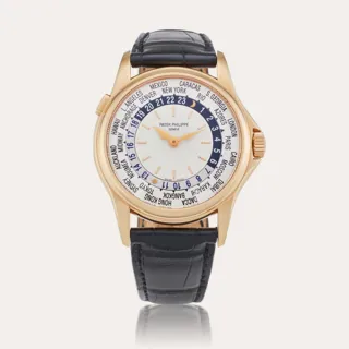 Patek Philippe World Time 5110R-001 37mm Rose gold Silver