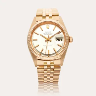 Rolex Datejust 1601 36mm 18K pink gold Silver