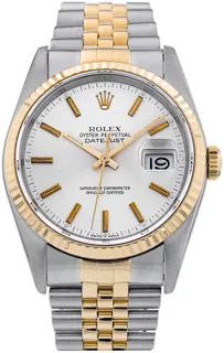 Rolex Datejust 36 16233 Yellow gold and Stainless steel Silver