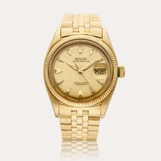 Rolex Datejust 36 6605 36mm 18k yellow gold Champagne