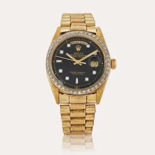 Rolex Day-Date 36 1807 36mm Yellow gold Black