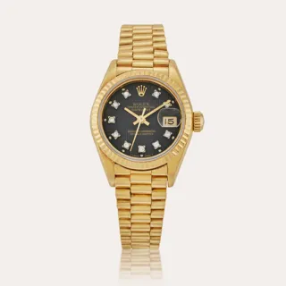 Rolex Lady-Datejust 69178 Yellow gold Black