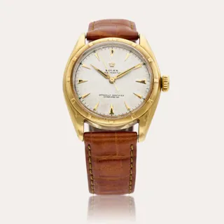 Rolex Oyster Perpetual 34 6085 32mm Yellow gold Silver