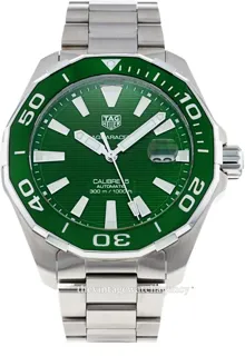 TAG Heuer Aquaracer WAY201S.BA0927 43mm Stainless steel Green