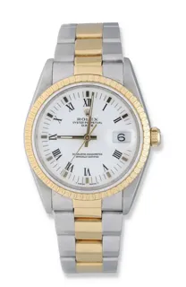 Rolex Oyster Perpetual Date 15223 Stainless steel and gold White