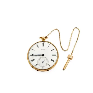 JOHN SALTER Enamel and 18k yellow gold White