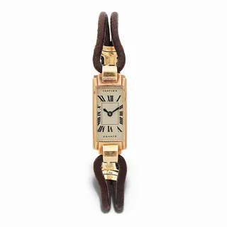 Cartier Baguette 18k yellow gold Cream