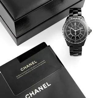 Chanel J12 H0685 Ceramic and Stainless steel Black