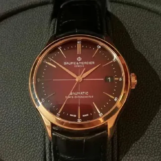 Baume & Mercier Clifton M0A10591 39mm Rose gold Red