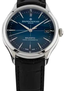 Baume & Mercier Clifton M0A10467 40mm Stainless steel Blue