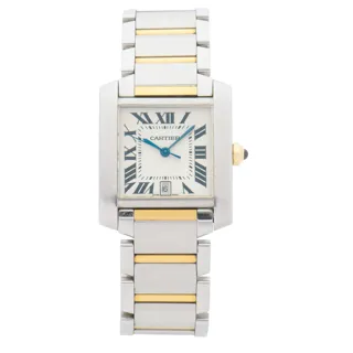 Cartier Tank Française 2302 Yellow gold and Stainless steel Gray