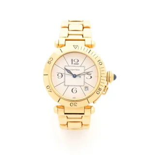 Cartier Pasha 1519 38mm 18k yellow gold Gray