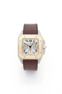 Cartier Santos 2740 41mm Yellow gold and Stainless steel Gray