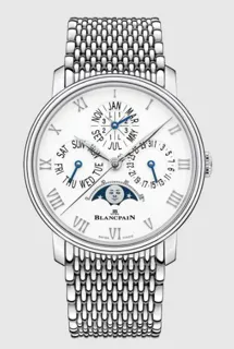 Blancpain Quantième Perpétuel Phases de Lune 6656-1127-MMB Stainless steel White